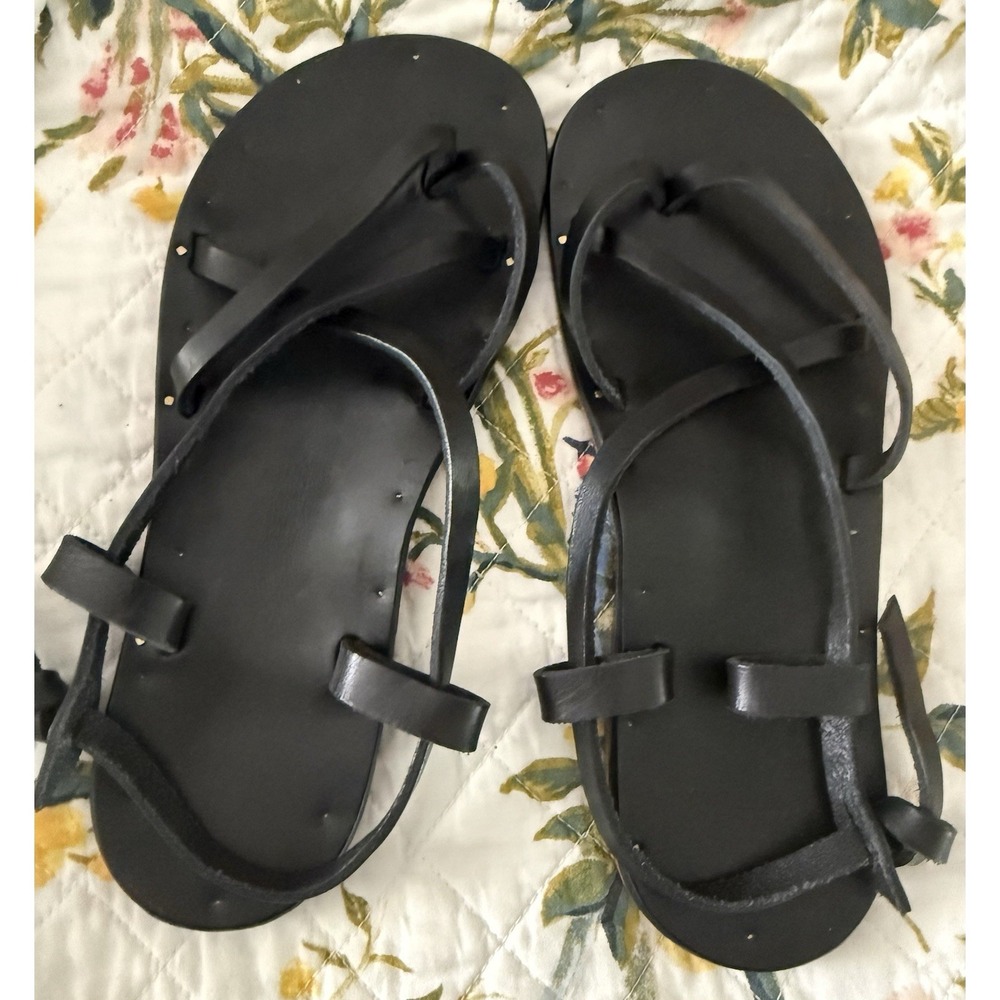 NEW Kika NY Handmade Custom Eileen Black Strappy Sandals Shoes $442 Size 8.5